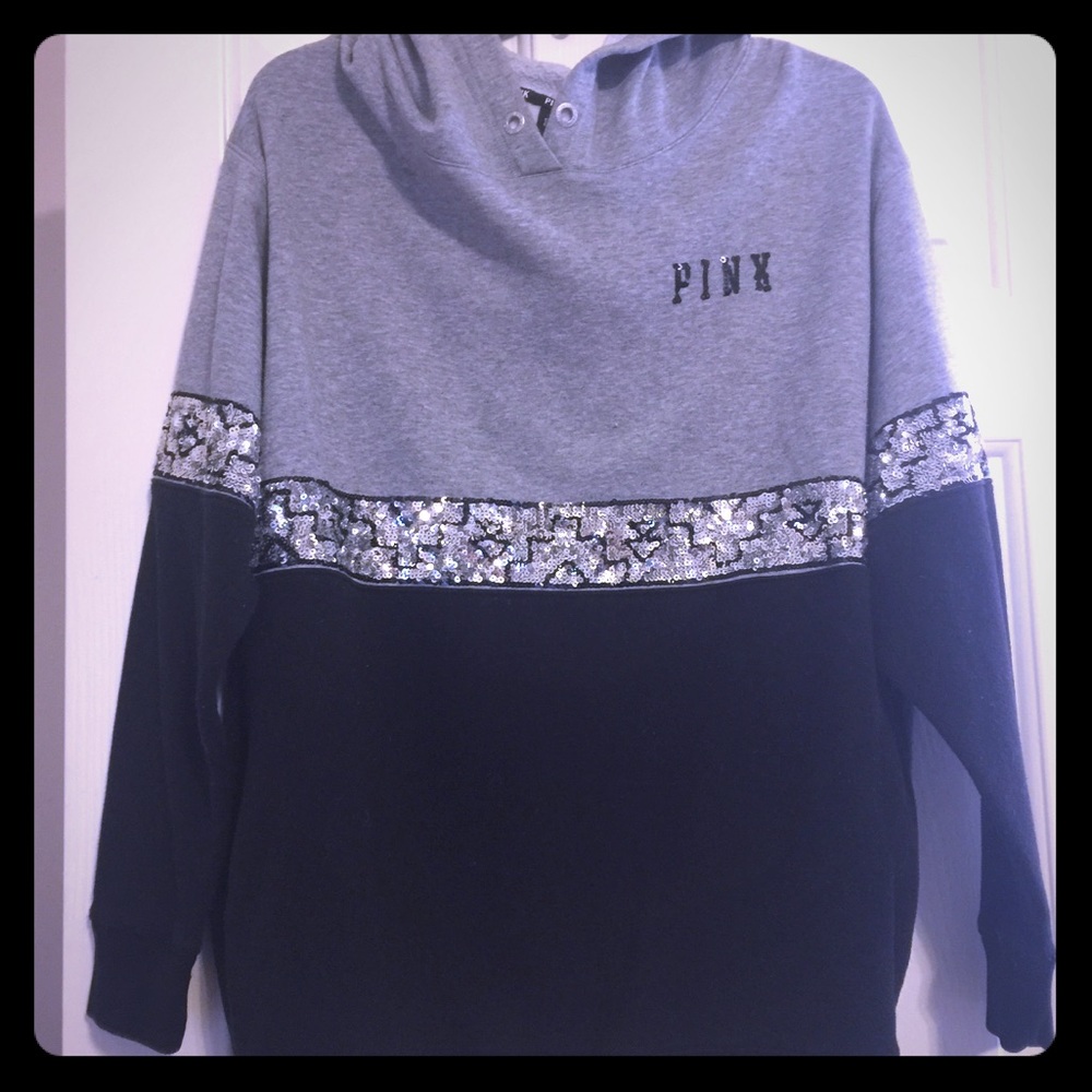 Victoria Secret PINK Grey and Black Hoodie